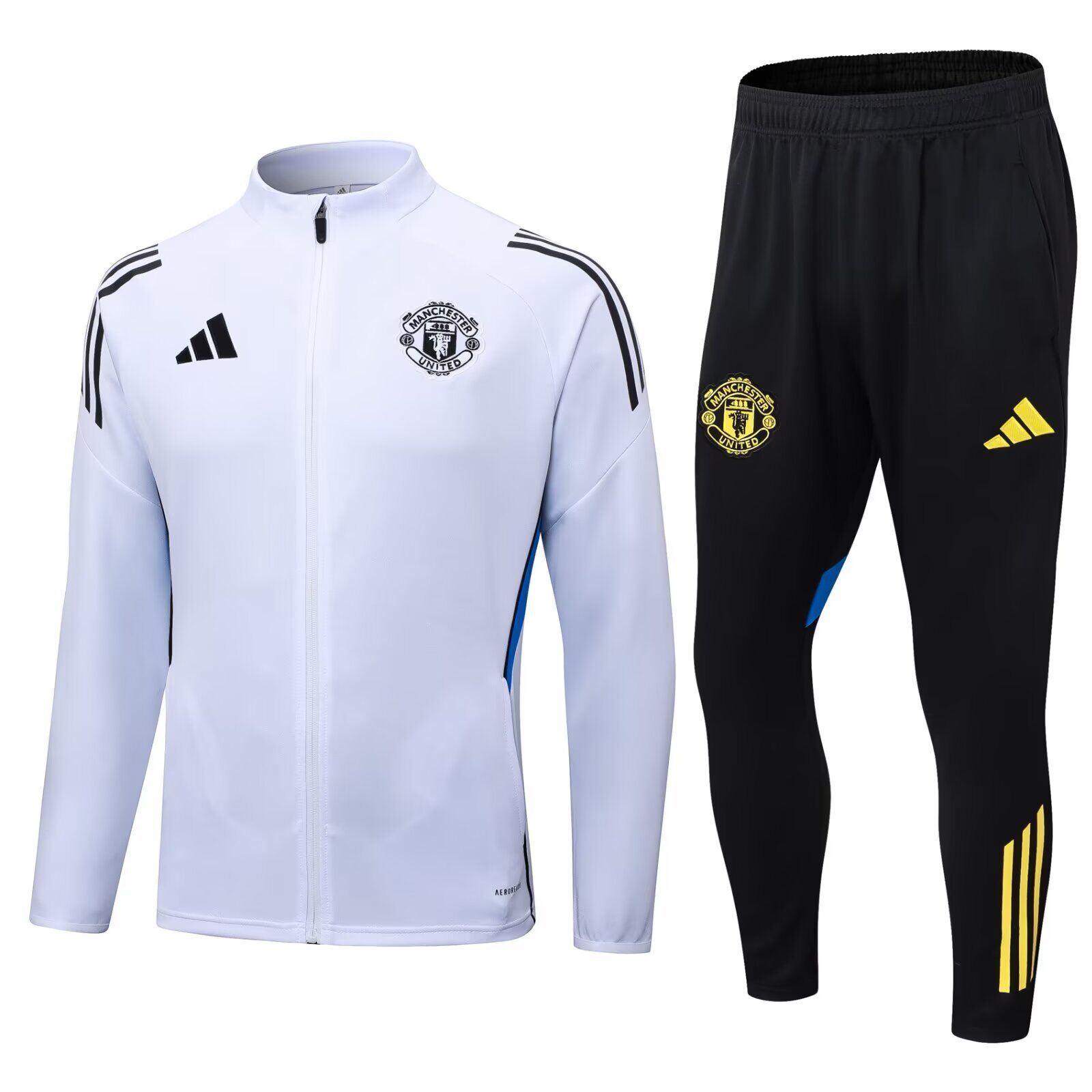 AAA Quality Man Utd 25/26 Tracksuit - White/Blue AAA Quality Man Utd 25/26 Tracksuit - White/Blue